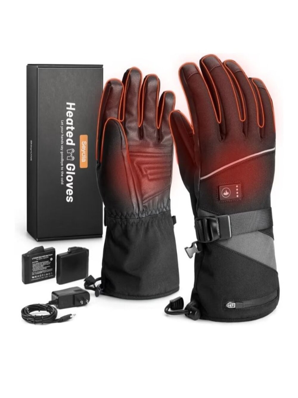 Heated Gloves Large Touchscreen Waterproof Windproof Rechargeable Battery